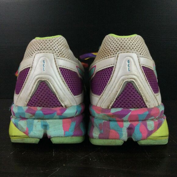 Asics Gel-Frantic 7 -Women's Sz 9.5- White/Colorful Running Jogging Shoes- T3A6Q - Picture 3 of 11